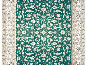 Persian Nain Silk Inlaid - 3.38 x 2.48