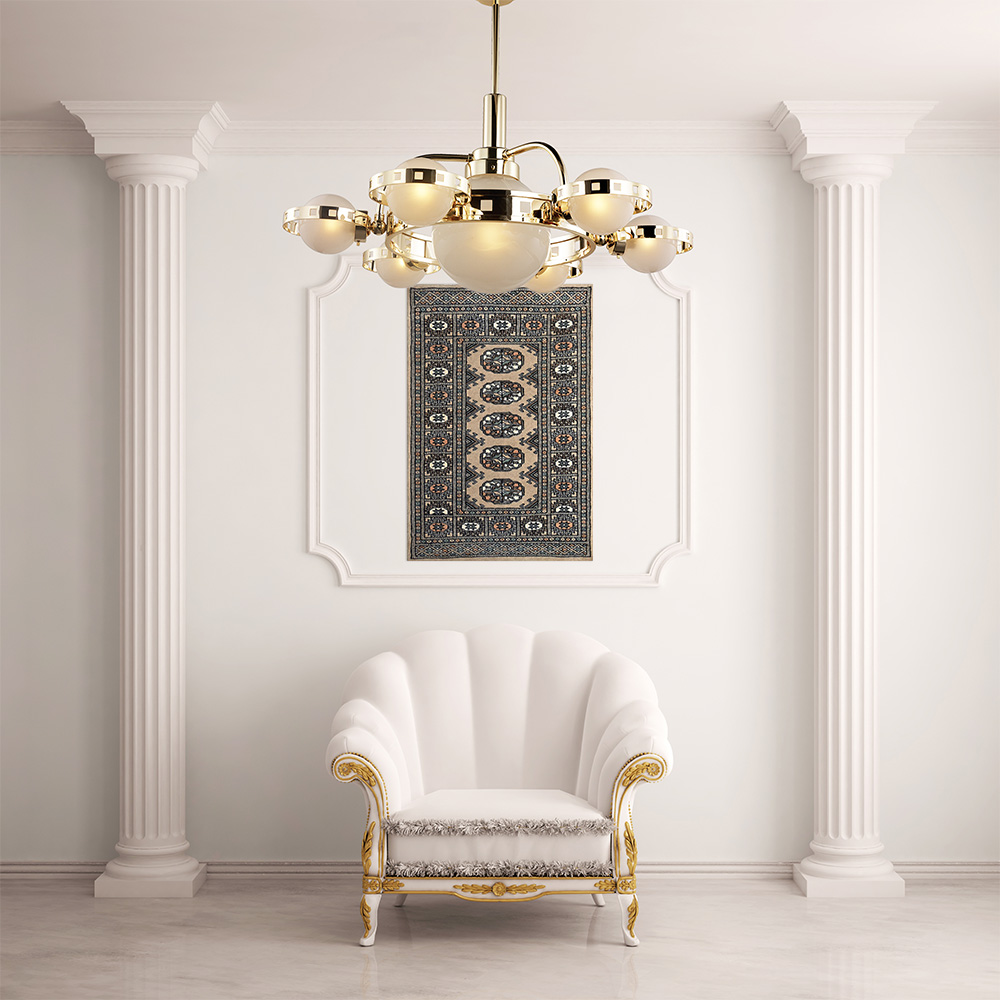 Classical interior with an armchair
